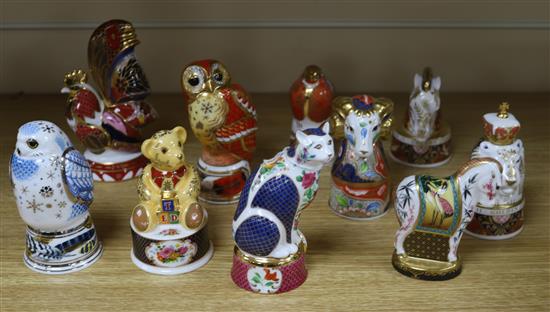 Ten Royal Worcester candle extinguishers